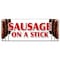 Signmission SAUSAGE ON A STICK BANNER SIGN italian pork homemade snack lunch food B-Sausage On A Stick - alternate 1